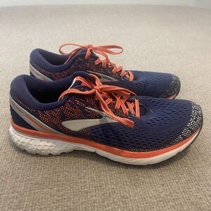 Brooks Ghost 11 Running Shoes Womens Size 10.5 Blue Mesh Cushioned 1202771B461